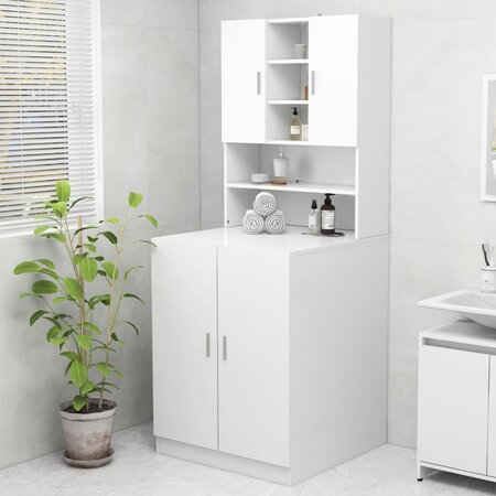 vidaXL Meuble pour machine à laver Blanc - La Poste