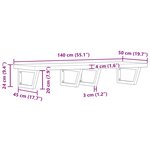 vidaXL Étagère de vasque murale acier et bois massif d'acacia
