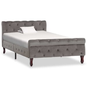 vidaXL Cadre de lit sans matelas gris velours 100x200 cm