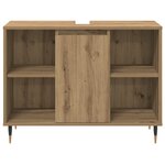 vidaXL Ensemble de mobilier de salle de bain 3 pièces en chêne artisan