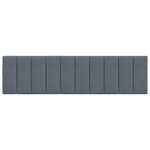 vidaXL Coussin de tête de lit Hanko gris foncé 183 cm velours