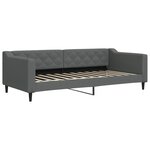 vidaXL Lit de repos sans matelas gris foncé 90x200 cm tissu