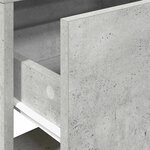 vidaXL Table de chevet avec tiroir gris béton 51x31x47 cm