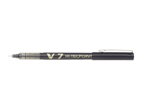 Stylo roller Hi-Tecpoint V7 Encre liquide Pointe moyenne Noir PILOT