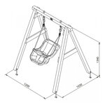 AXI Baby Swing Gris et blanc avec siege Gris et blanc
