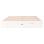 vidaXL Cadre de lit blanc bois massif 140x190 cm