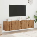 vidaXL Meubles TV muraux 2 Pièces chêne artisanal 80x30x41 cm
