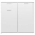 vidaXL Buffet blanc brillant 80x36x75 cm bois d'ingénierie