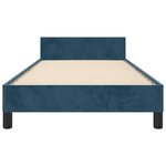 vidaXL Cadre de lit sans matelas bleu foncé 90x190 cm velours