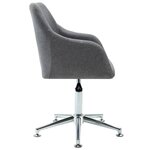 vidaXL Chaises pivotantes à manger lot de 4 gris clair tissu