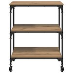 vidaXL Chariot de cuisine Chêne artisanal 60 x 41 x 76 cm