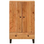 vidaXL Buffet haut avec tiroir 60x33x100cm bois massif d'acacia et fer