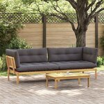 vidaXL Unité du canapé en palette de jardin 2 Pièce