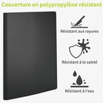 ACROPAQ Classeur Porte Vues A4 - Classeur de présentation 30 Pochettes A4 en PP- Noir