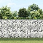 vidaXL Lits surélevés en gabion 3 Pièces 30x30x100 cm Fer