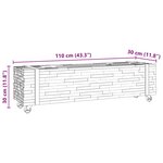 vidaXL Meuble TV Marron 110 x 30 x 30 cm Bois de teck massif