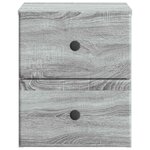 vidaXL Cabinet de chevet mural 2 Pièces Sonoma gris 34 5 x 33 x 40 cm