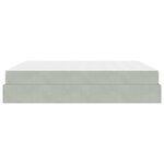 vidaXL Cadre de lit Gris clair 180 x 200 cm Velours