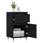 vidaXL Buffets 2 Pièces noir 40x35x70 cm bois d’ingénierie