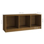 vidaXL Meuble TV Marron miel 104x33x41 cm Bois de pin massif