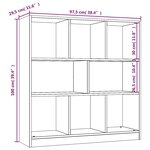 vidaXL Bibliothèque Chêne fumé 97 5x29 5x100 cm Bois d'ingénierie