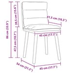 vidaXL Chaises à manger lot de 4 bleu tissu