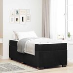 vidaXL Cadre de lit avec matelas avec matelas Noir 90 x 190 cm Velours