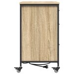 vidaXL Cabinet de Bureau avec roue Chêne sonoma 76 x 41 x 72 cm