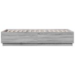 vidaXL Cadre de lit sans matelas sonoma gris 100x200 cm