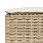 vidaXL Salon de jardin avec coussins 8 Pièces beige résine tressée