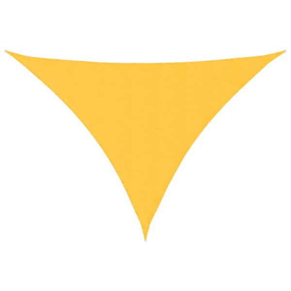 vidaXL Voile de parasol Tissu Oxford triangulaire 3 5x3 5x4 9 m Jaune