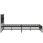 vidaXL Cadre de lit en métal sans matelas chêne marron 200x200 cm