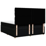 vidaXL Sommier à lattes de lit avec matelas Noir 180x200 cm Tissu