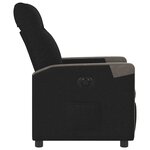vidaXL Fauteuil inclinable électrique Noir Tissu