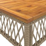 vidaXL Salon de jardin avec coussins 2 Pièces beige résine tressée