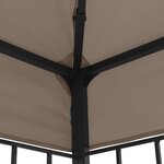 vidaXL Tonnelle avec guirlande lumineuse à LED 4x3 m Taupe