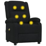 vidaXL Fauteuil électrique de massage Noir Tissu