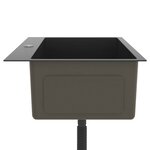 vidaXL Évier de cuisine fait main Noir Acier inoxydable