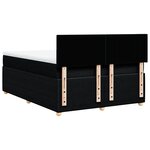 vidaXL Sommier à lattes de lit avec matelas Noir 140x190 cm Tissu