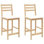 vidaXL Chaises de salle à manger 2 Pièces Naturel 40 x 47 5 x 99 5 cm