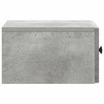 vidaXL Cabinet de chevet mural Gris béton 33 x 34 5 x 20 cm