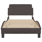 vidaXL Cadre de lit sans matelas marron foncé 90x190 cm tissu