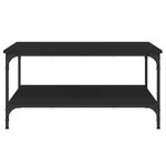 vidaXL Table basse noir 80x80x40 cm bois d'ingénierie