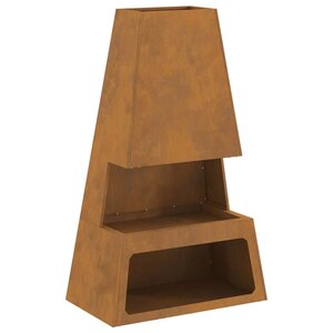 vidaXL Braise Marron 60 x 35 x 100 cm Acier Corten