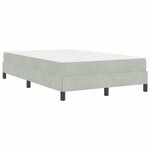 vidaXL Lit à ressorts avec matelas Gris clair 120 x 200 cm tissu
