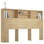 vidaXL Armoire de tête de lit chêne sonoma 160x19x103 5 cm