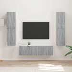 vidaXL Ensemble meuble TV 6 Pièces Gris Sonoma Bois d'ingénierie