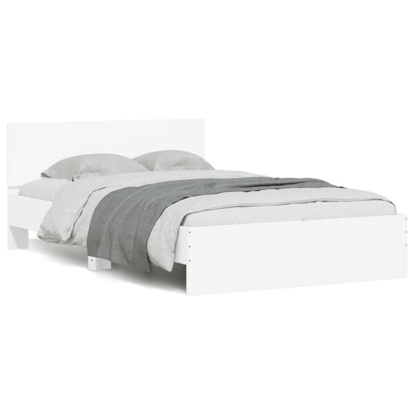 vidaXL Cadre de lit sans matelas blanc 120x200 cm