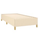 vidaXL Sommier à lattes de lit avec matelas Crème 100x200 cm Tissu