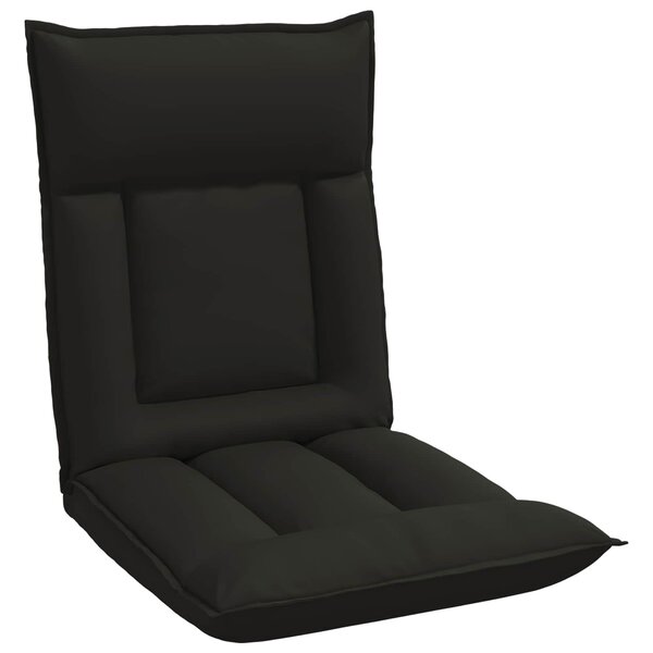 vidaXL Fauteuil de sol ajustable Noir Simili cuir